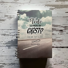 Cuaderno A4 "Todo lo puedo en Cristo que me fortalece”