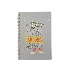 Cuaderno A5 "Con Dios todo saldrá bien" - comprar online