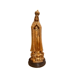 Virgen de Fátima 40 cm Símil bronce