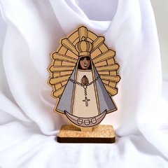 Cuadro de madera repisero infantil - Virgen de Luján