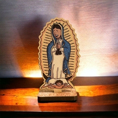 Cuadro de madera repisero infantil - Virgen de Guadalupe