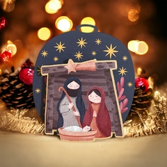 Cuadro Pesebre para colgar con relieve