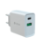 Carregador 20W Com entrada PD + USB - Branco