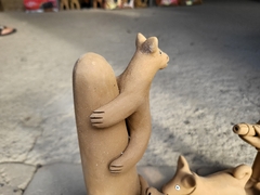 Escultura Caçador de Gato Maracajá Ass Emanoel Vitalino - loja online