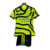 Kit Infantil Arsenal II Adidas 23/24 - Verde com detalhes em preto e azul - comprar online