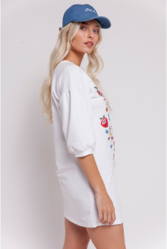 Vestido bordado blanco - comprar online