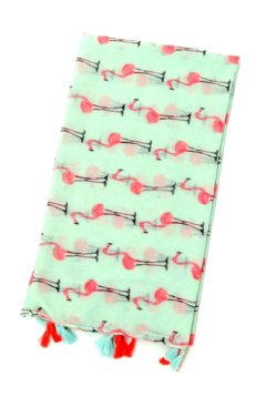 Pashmina flamingo flecos por unidad