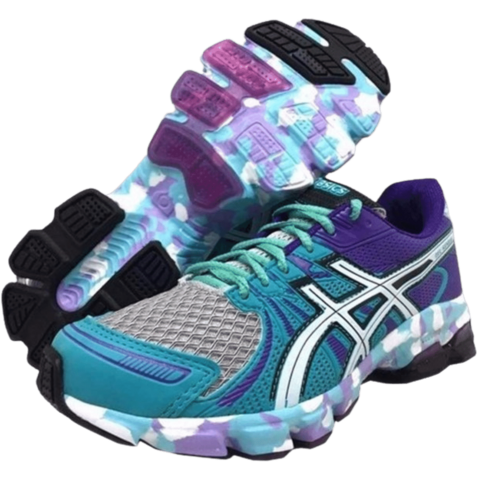 Asics roxo e verde hotsell