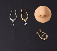 Septum falso con piedras en triángulo - comprar en línea