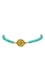 Pulseira cristais verde com mandala dourado - comprar online