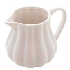 Leiteira de Porcelana Pétala Branca Matt 220ml - Wolff