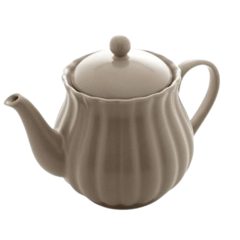 Bule de Chá de Porcelana Pétala Areia Matt 950ml - Wolff - comprar online