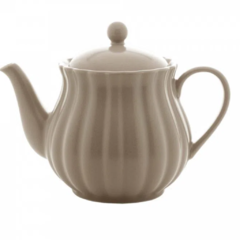 Bule de Chá de Porcelana Pétala Areia Matt 950ml - Wolff