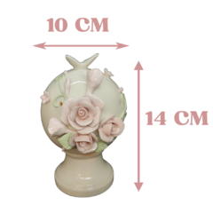 Luminária de porcelana 14cm.Rosa ou Marrom . na internet