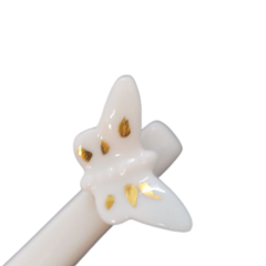 Colher de Chá de Porcelana 13,5cm com Aplique de Borboleta com Ouro. - comprar online