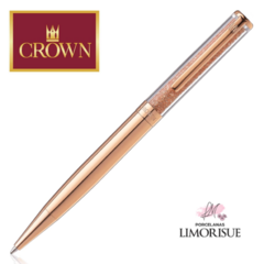 Caneta Crown Diamond Esferográfica Rose