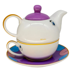 Bule 2 em 1 Bela e a Fera - Disney - Limorisue Porcelanas