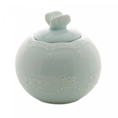 Conjunto 3 Peças de Porcelana de Chá Butterfly Azul Tiffany - Bon Gourmet. na internet