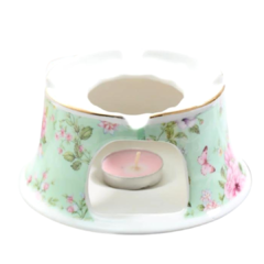 Bule de Porcelana 400ml Floral TIFFANY com Base para Aquecimento. - comprar online