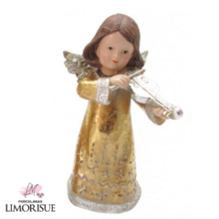 Anjo de Resina com Violino 18cm