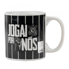 Caneca Porcelana 320ml Jogai por Nós - Corinthians.Produto licenciado por Mileno Comercial Ltda. - comprar online