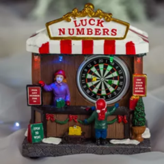 Cenário Natalino Estande de Jogos com Led e Movimento ,LUCK NUMBERS 16cm - comprar online