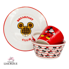 Kit Alimentação 3 Peças Mickey e Minnie –breakfast set - Disney