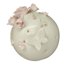 Luminária de Porcelana Rosa 18cm . - loja online