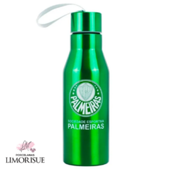 Garrafa Palmeiras C/ Alça 600ml Em Aço Inox .Produto licenciado por Mileno Comercial Ltda.