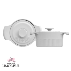 Cocotte de Porcelana 210ml Verde Menta / Branco 10cm.Germer - comprar online