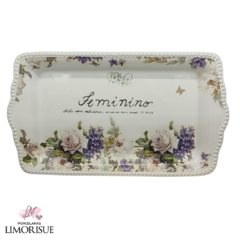 Placa de Porcelana para Toilet Masculino/Feminino Personalizada com Filete de Ouro 28cm. - comprar online