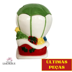 Pote De Natal Bomboniere Balao 15cm Cerâmica