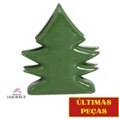 Porta Guardanapo Toys Christmas de Cerâmica Natal Verde 14cm Scalla.