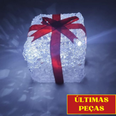 Enfeite De Natal Presente Luminoso 10Cm com Led