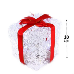 Enfeite De Natal Presente Luminoso 10Cm com Led - comprar online