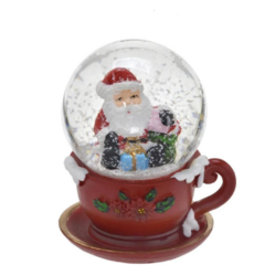 Enfeite Globo de Neve Xícara Papai Noel 7cm - comprar online