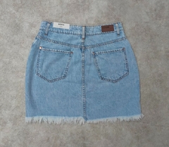 Falda koxis Denim Light Blue Desflecada - Sunshine Store Olivos