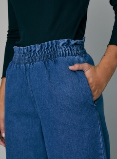 JEAN WIDE LEG RIGIDO CINTURA ELASTICA - comprar online