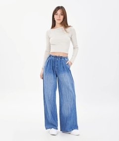 JEAN WIDE LEG CINTURA ELASTICA