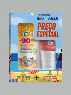 KIT ANASOL FPS 90 KIDS CORPO 100g + FPS 50 FACIAL 60g - comprar online