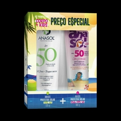 KIT ANASOL FPS 50 CORPO 120g + FPS 50 KIDS 100g - ECO COSMÉTICOS