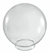 Imagem do Plafonier Branco Cosmos c/ Receptáculo de Porcelana + Globo 10x20 De Vidro Radial