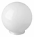 Plafonier Branco Cosmos c/ Receptáculo de Porcelana + Globo 10x20 De Plástico Radial - comprar online