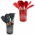 Kit de utensílios de cozinha de silicone 12 peças Vermelho