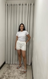 Short Viscolinho Off White