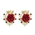 ARETES CORAZON SAGRADO ROJO