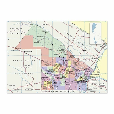 Mapa politico Chaco Comprar en L minas y P sters