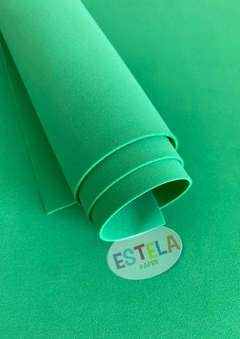 FOLHA EVA LISO ESTELAPAPER PCT C/10 LS-042 VERDE ESCURO 400X480