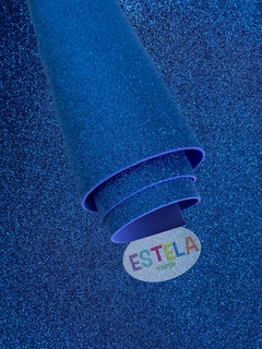 FOLHA EVA ESTELAPAPER PCT C/05 GLITTER AZUL ROYAL 400X480