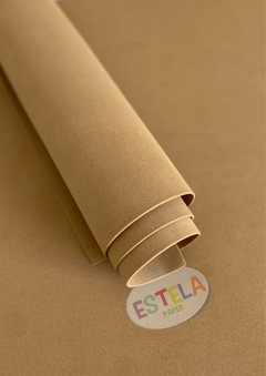 FOLHA EVA LISO ESTELAPAPER PCT C/10 LS-068 MARROM 400X480